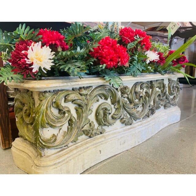 Antique Large Heavily Carved Rococo Wood Planter with Liner - Amusespot ...