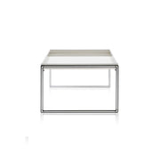 Kartell Trays Rectangular Coffee or Side Table, 31.5" x 15.75" by Piero Lissoni White