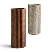 When Objects Work Grooved Limestone Vase  by Nicolas Schuybroek