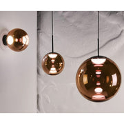 Globe 10" LED Suspension Copper Pendant by Tom Dixon Lighting Tom Dixon 