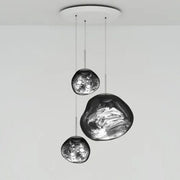 Melt Trio Round Pendant LED Chandelier by Tom Dixon Lighting Tom Dixon Silver 