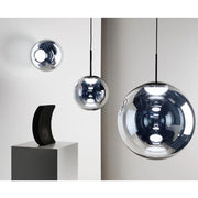 Globe 20" LED Suspension Silver Pendant by Tom Dixon Lighting Tom Dixon 