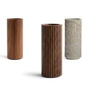 When Objects Work Grooved Walnut Vase by Nicolas Schuybroek