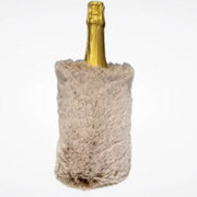 Furry Faux Fur Wine Bottle Cover by Evelyne Prelonge Paris