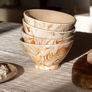 Marbled Terra Moroccan Ramen Bowl, 6.7", Set of 4