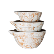 Marbled Terra Moroccan Mixing Bowls, Set of 3