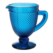 Bicos Blue Glass Pitcher, 33.8 oz. by Vista Alegre