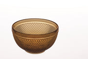 Bicos Amber Glass Serving Bowl by Vista Alegre