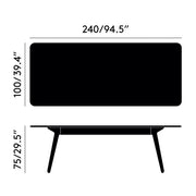 Tom Dixon Slab Modern Oak Table, Natural, 94.5" x 39.4" Tom Dixon 