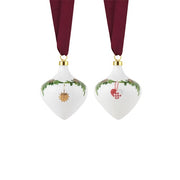 Star Fluted Christmas Ornament Set of 2 by Royal Copenhagen