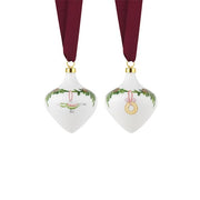 Star Fluted Christmas Ornament Set of 2 by Royal Copenhagen