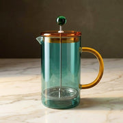 Niko French Press, Teal & Yellow