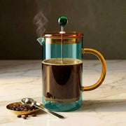 Niko French Press, Teal & Yellow