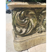 Antique Large Heavily Carved Rococo Wood Planter with Liner Amusespot 