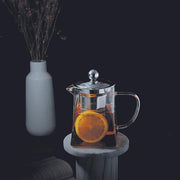 Rooibos Borosilicate Glass Teapot with Stainless Steel Lid & Infuser by Cristel