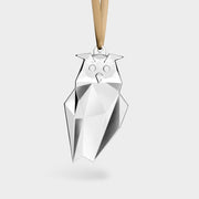 Scandinavian Forest Owl Ornament by Orrefors