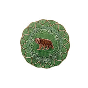 Woods Snack Plate, Bear, 9" by Bordallo Pinheiro