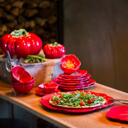 Tomato 12-Piece Set with Pasta Plate by Bordallo Pinheiro
