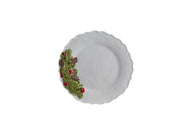 Christmas Garland White Dinner Plate by Bordallo Pinheiro