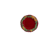 Christmas Garland Red Dessert Plate by Bordallo Pinheiro