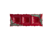 Christmas Garland Red Appetizer Tray by Bordallo Pinheiro