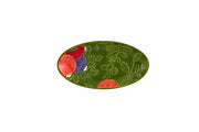 Christmas Balls Green Oval Serving Platter by Bordallo Pinheiro