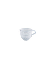 Flora Tea Cup Antique White, Set of 4 by Bordallo Pinheiro