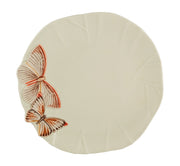 Cloudy Butterflies Dinner Plate by Claudia Schiffer for Bordallo Pinheiro