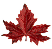 Gudrun Red Maple Leaf Plate by Claudia Schiffer for Bordallo Pinheiro