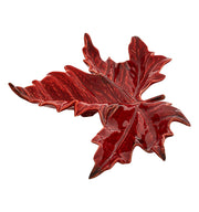 Gudrun Red Maple Leaf Plate by Claudia Schiffer for Bordallo Pinheiro