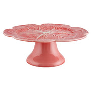Cabbage Pink Cake Stand, 12" by Bordallo Pinheiro