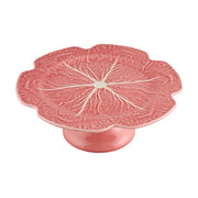 Cabbage Pink Cake Stand, 12" by Bordallo Pinheiro