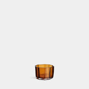 Reed Votive, Amber Glass by Monica Förster for Orrefors