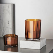 Reed Votive, Amber Glass by Monica Förster for Orrefors