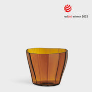 Reed Vase, Amber by Monica Förster for Orrefors