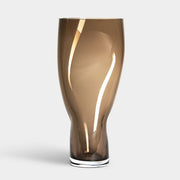 Squeeze 13" Smokey Brown Vase by Lena Bergstrom for Orrefors