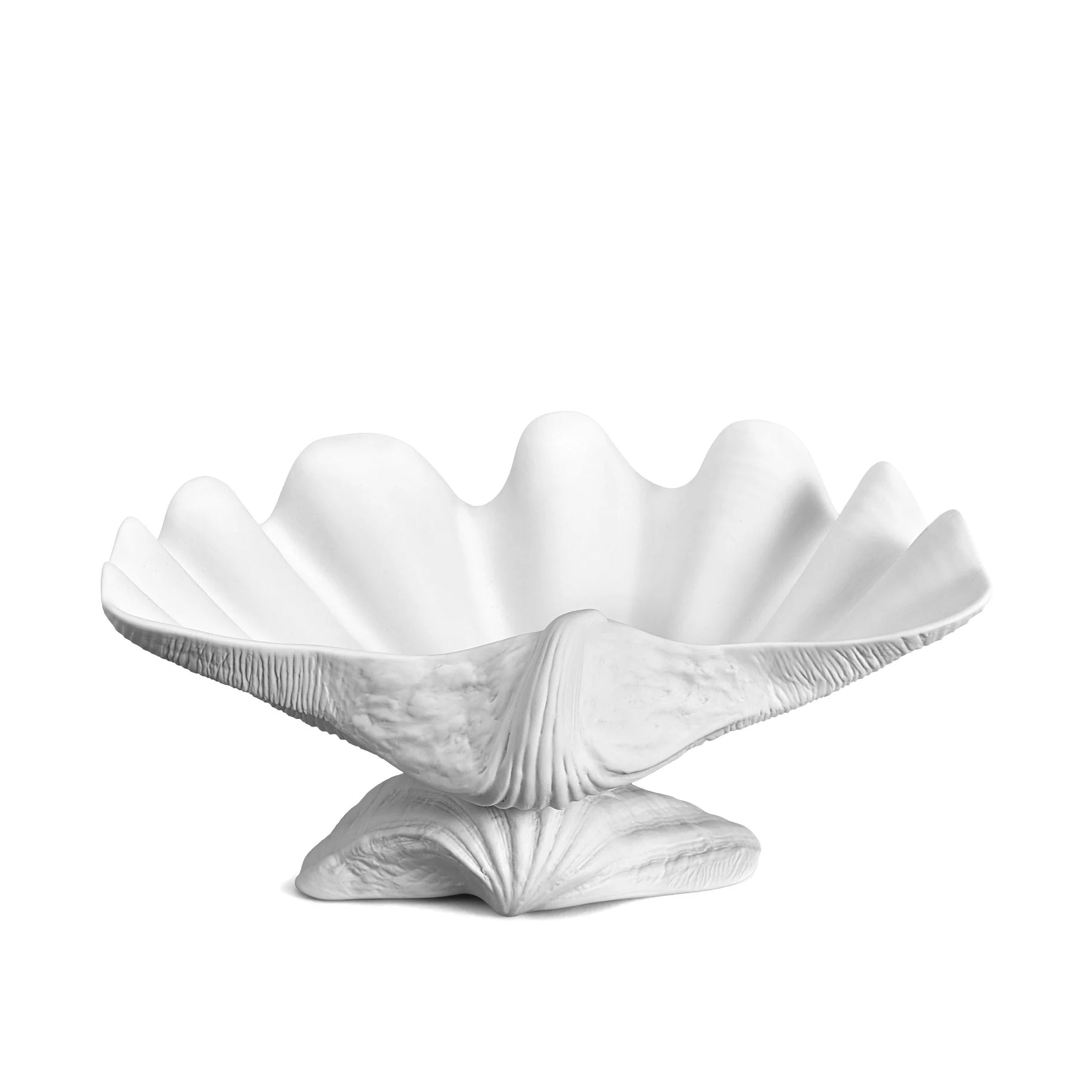 L'Objet Neptune Extra Large White Porcelain Shell Bowl, 14.75 ...