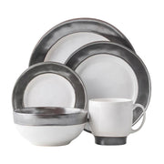 Juliska Emerson White and Pewter 5 Piece Place Setting