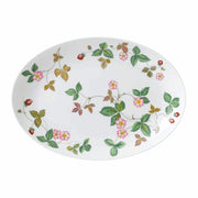 Wild Strawberry Oval Coupe Plate, 12" by Wedgwood Dinnerware Wedgwood 