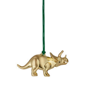 Christmas Triceratops Golden Ornament by Waterford