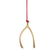 Christmas Wishbone Golden Ornament by Waterford