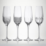 Mixology 11 oz. Champagne Flutes, Mixed Set of 4 by Waterford