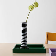 Lab Cylinder Vase Black/White by Matti & Simon Klenell for Kosta Boda