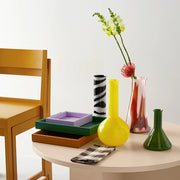 Lab Erlenmeyer Vase Red/White/Pink by Matti & Simon Klenell for Kosta Boda