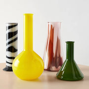 Lab Erlenmeyer Vase Red/White/Pink by Matti & Simon Klenell for Kosta Boda