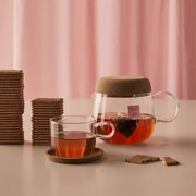 Viva Teapot with Cork Lid by Matti Klenell for Kosta Boda