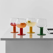 Fars Glas Mixed Color Glass, Set of 4 by Erik Höglund for Kosta Boda
