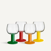 Fars Glas Mixed Color Glass, Set of 4 by Erik Höglund for Kosta Boda