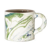 Marbled Ocean Moroccan Ceramic Mug, 3.9"
