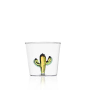 Ichendorf Milano Desert Plants Cactus Glass Tumbler, 11.8 oz  Green-Amber